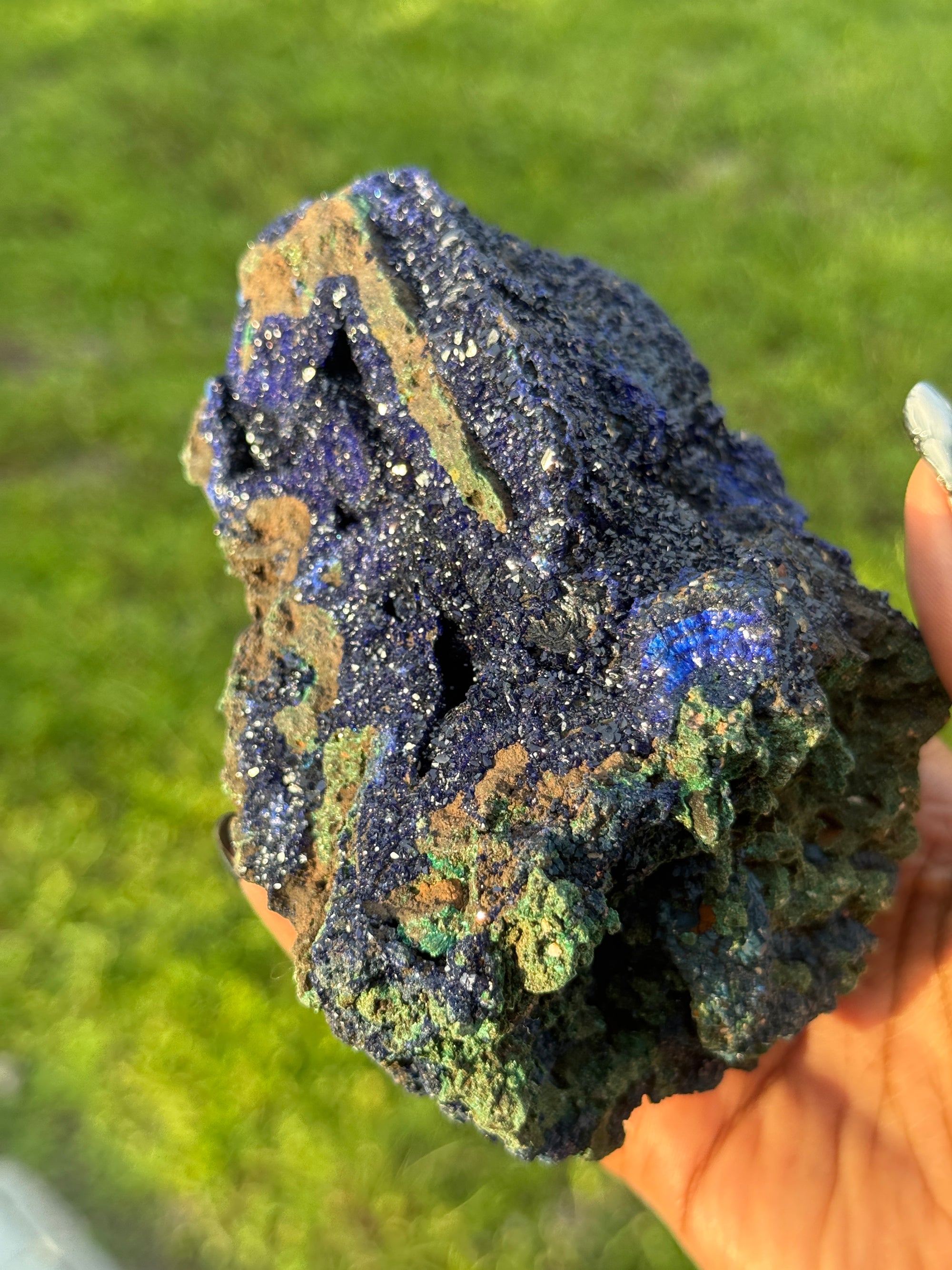 Azurite & Malachite Druzy Specimen