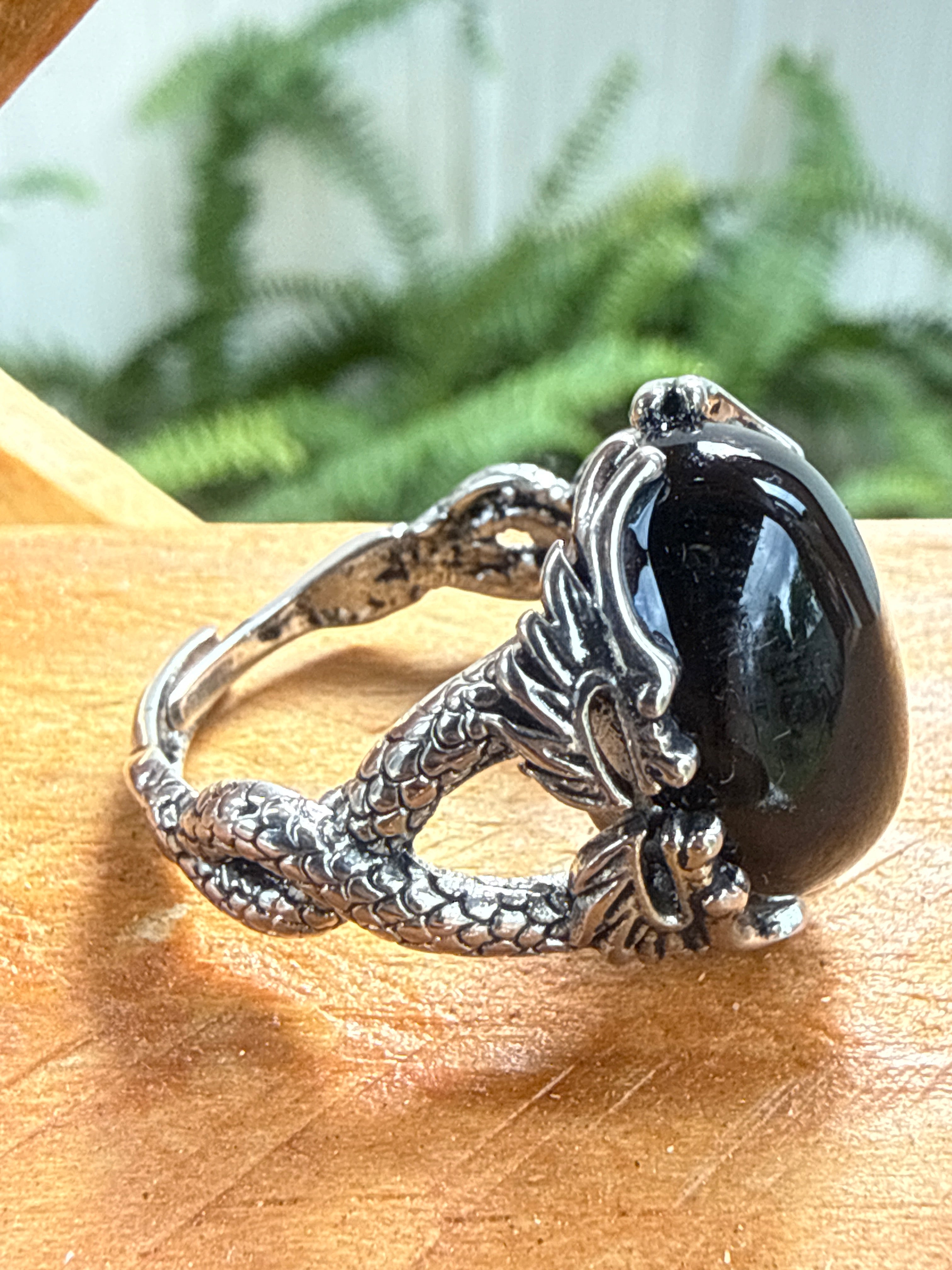 Onyx Dragon Ring