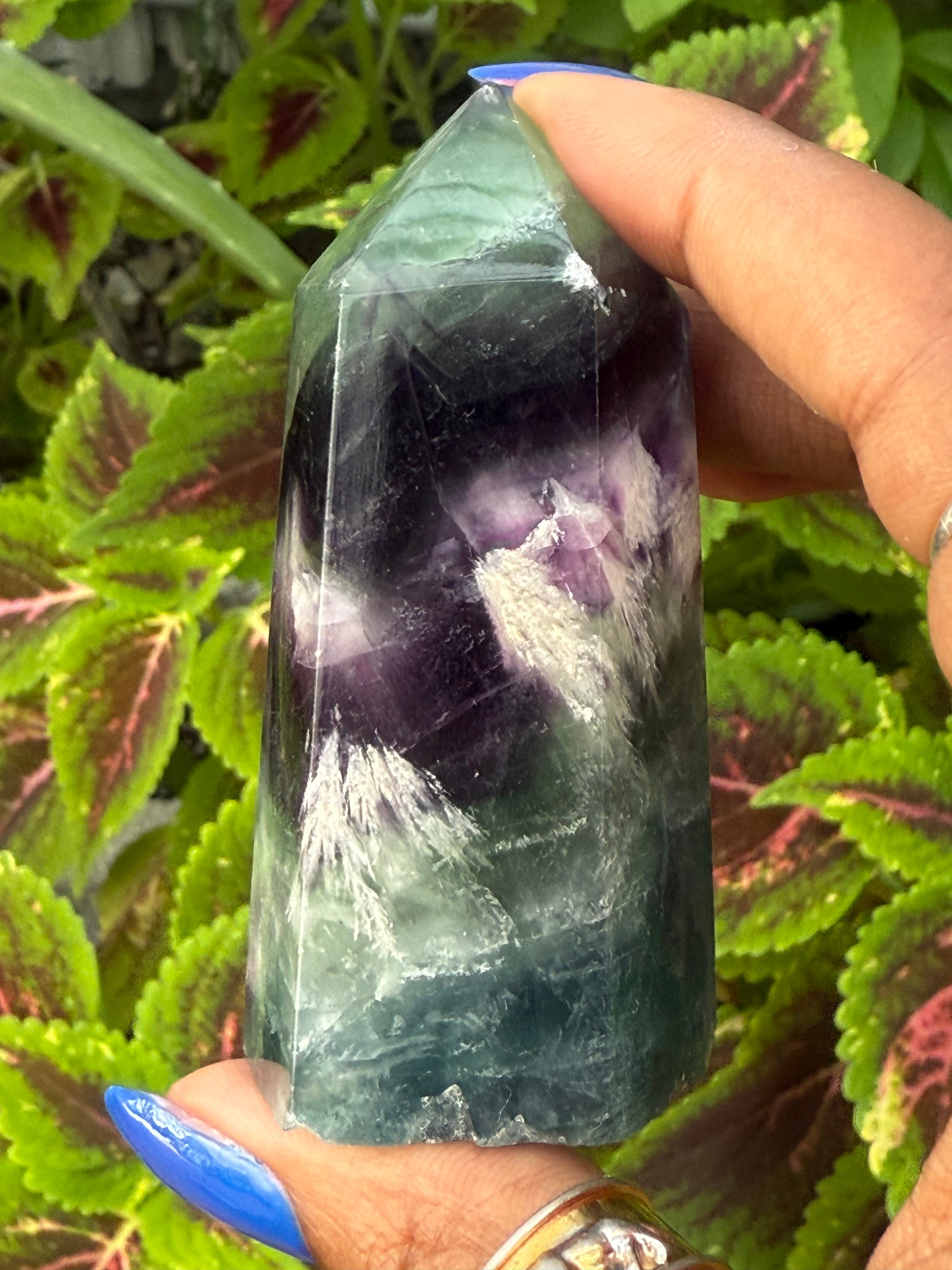 Feather Fluorite Obelisk