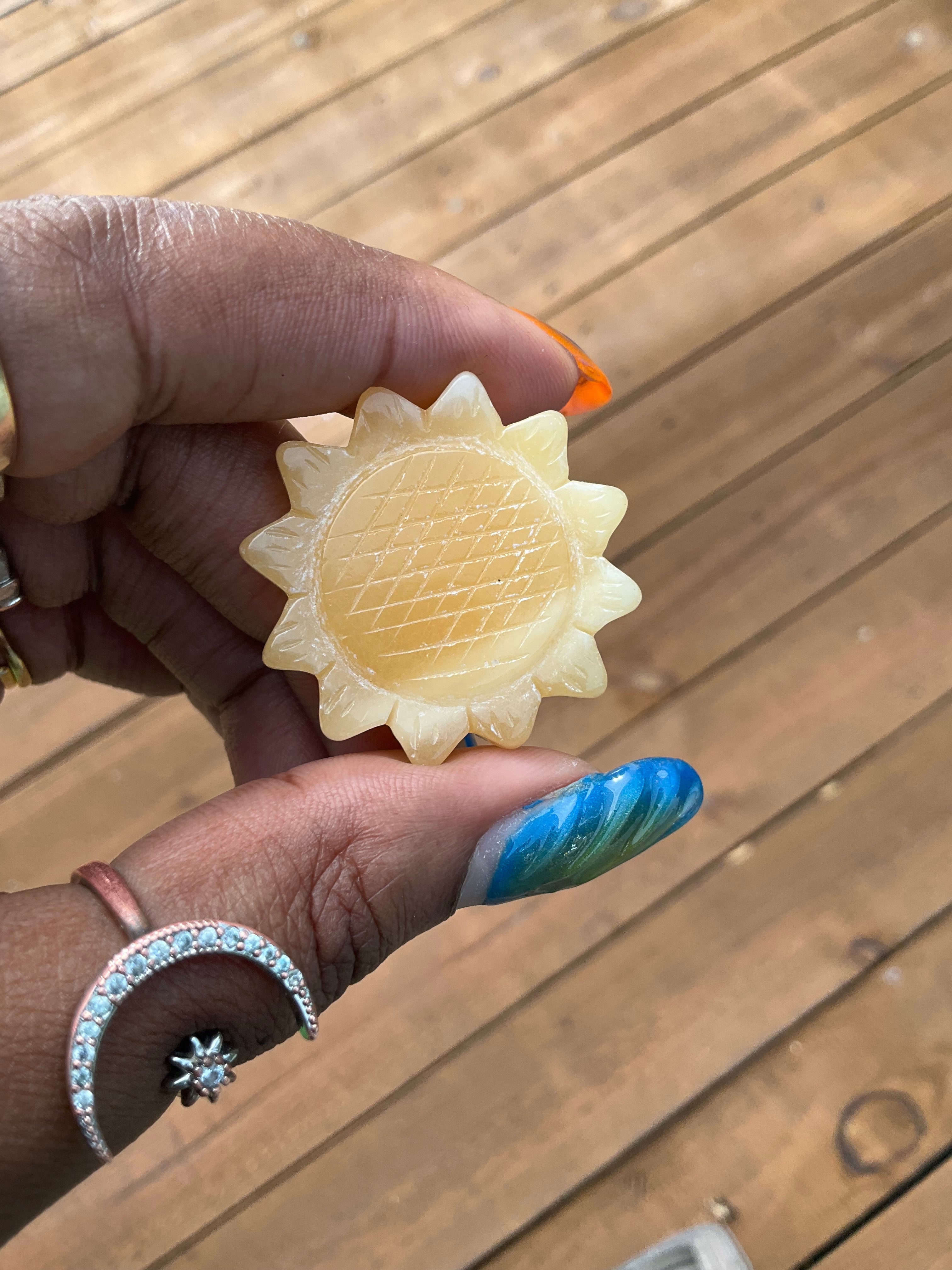 Yellow Calcite Sunflower