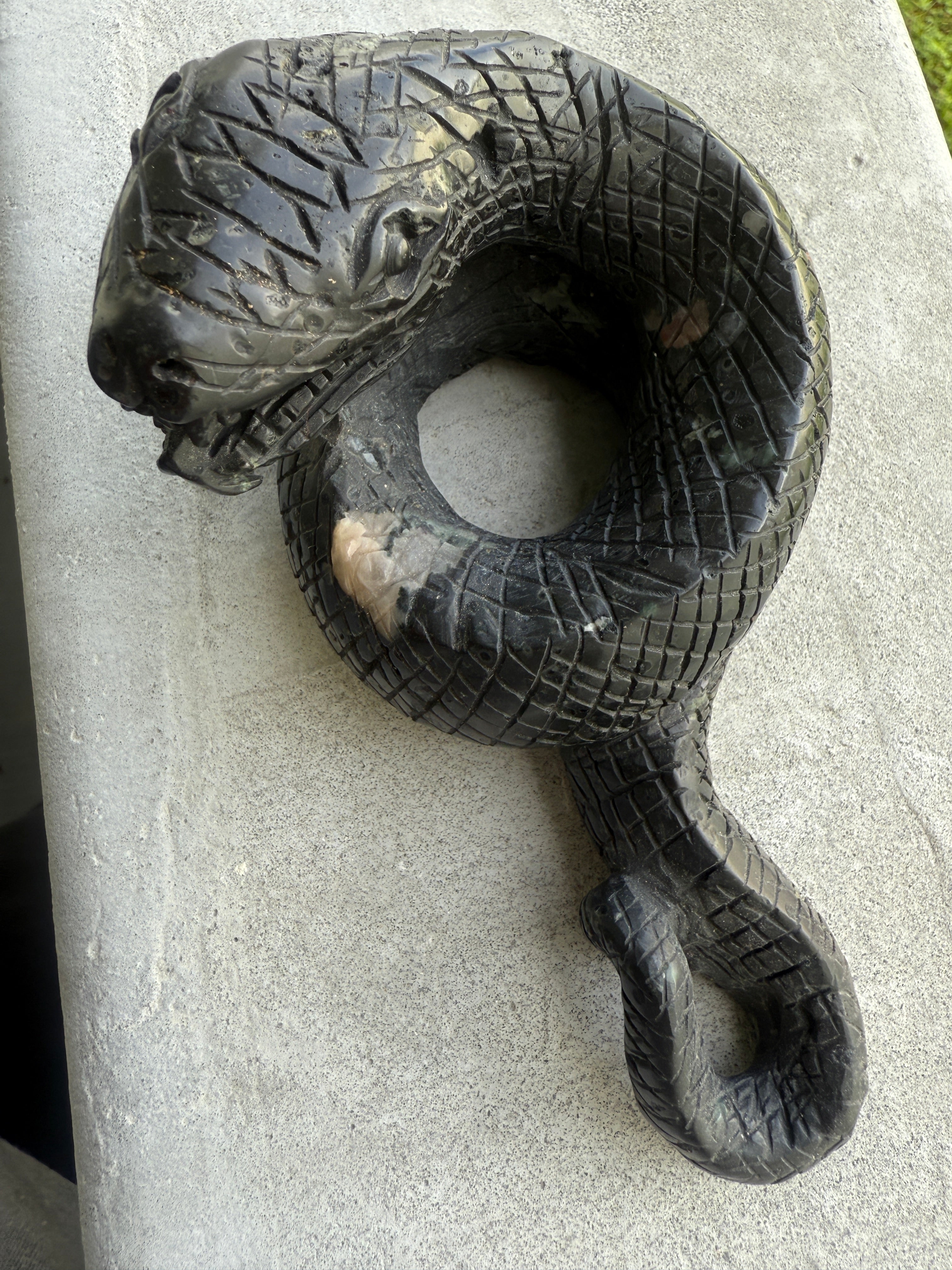 Plum Blossom Jasper Serpent - Transformation & Grounding Guardian