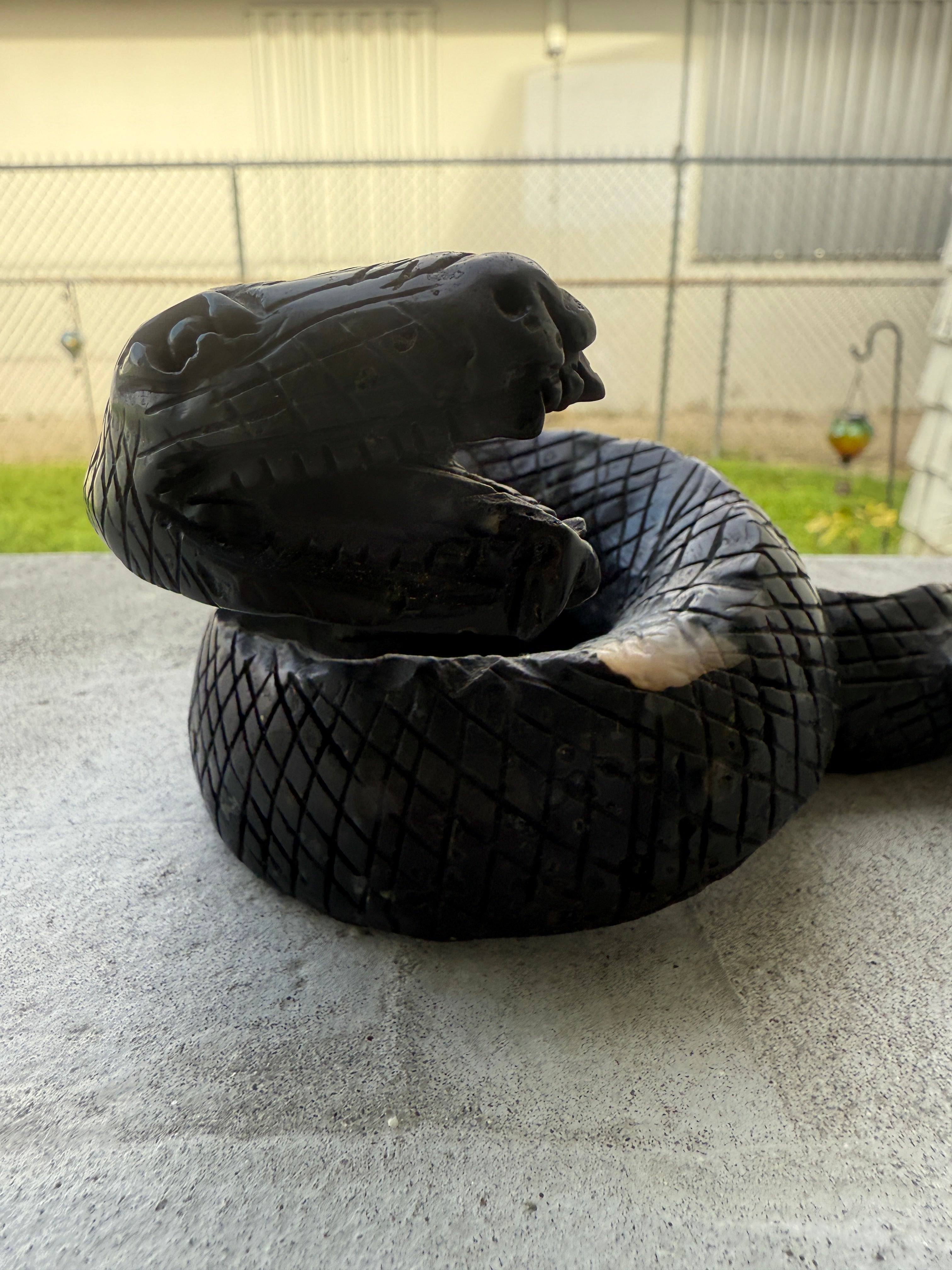 Plum Blossom Jasper Serpent - Transformation & Grounding Guardian