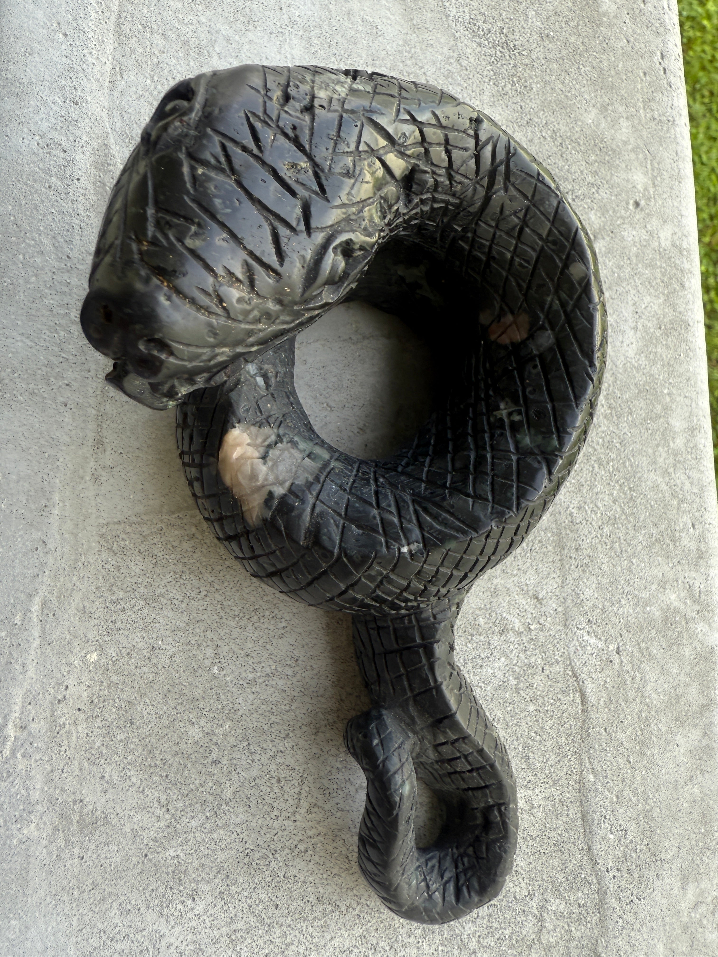 Plum Blossom Jasper Serpent - Transformation & Grounding Guardian