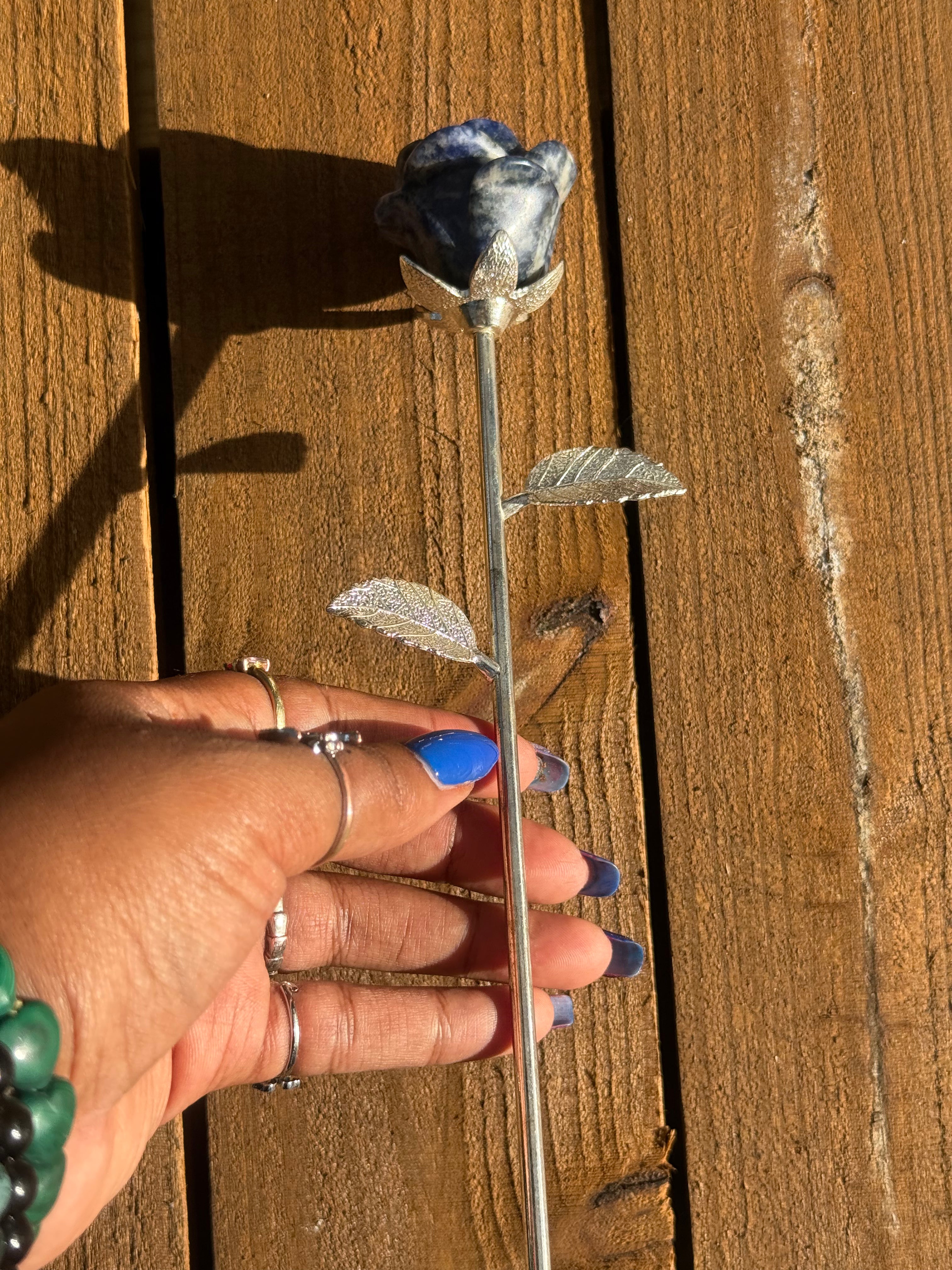 Sodalite Stemmed Rose