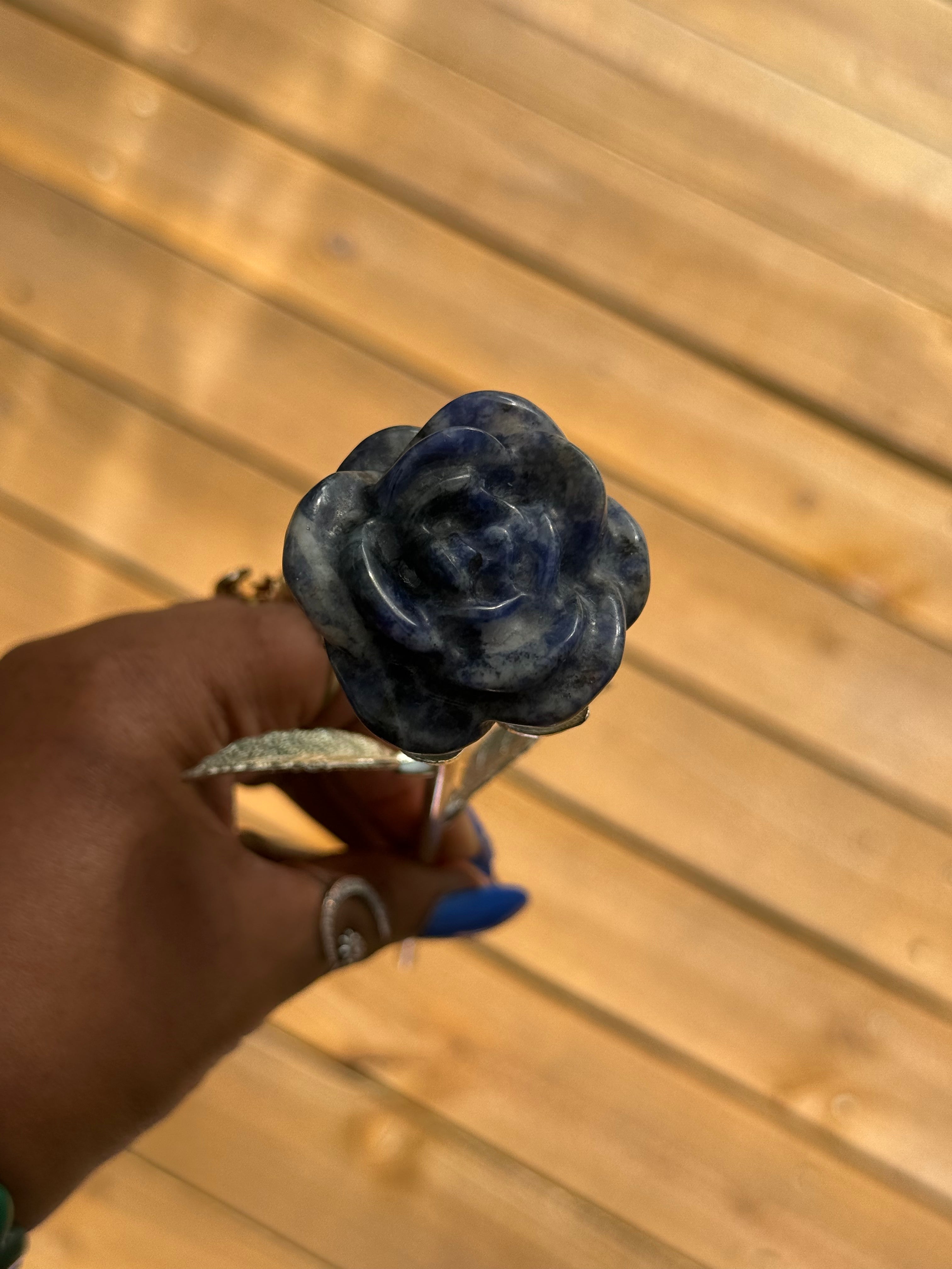 Sodalite Stemmed Rose