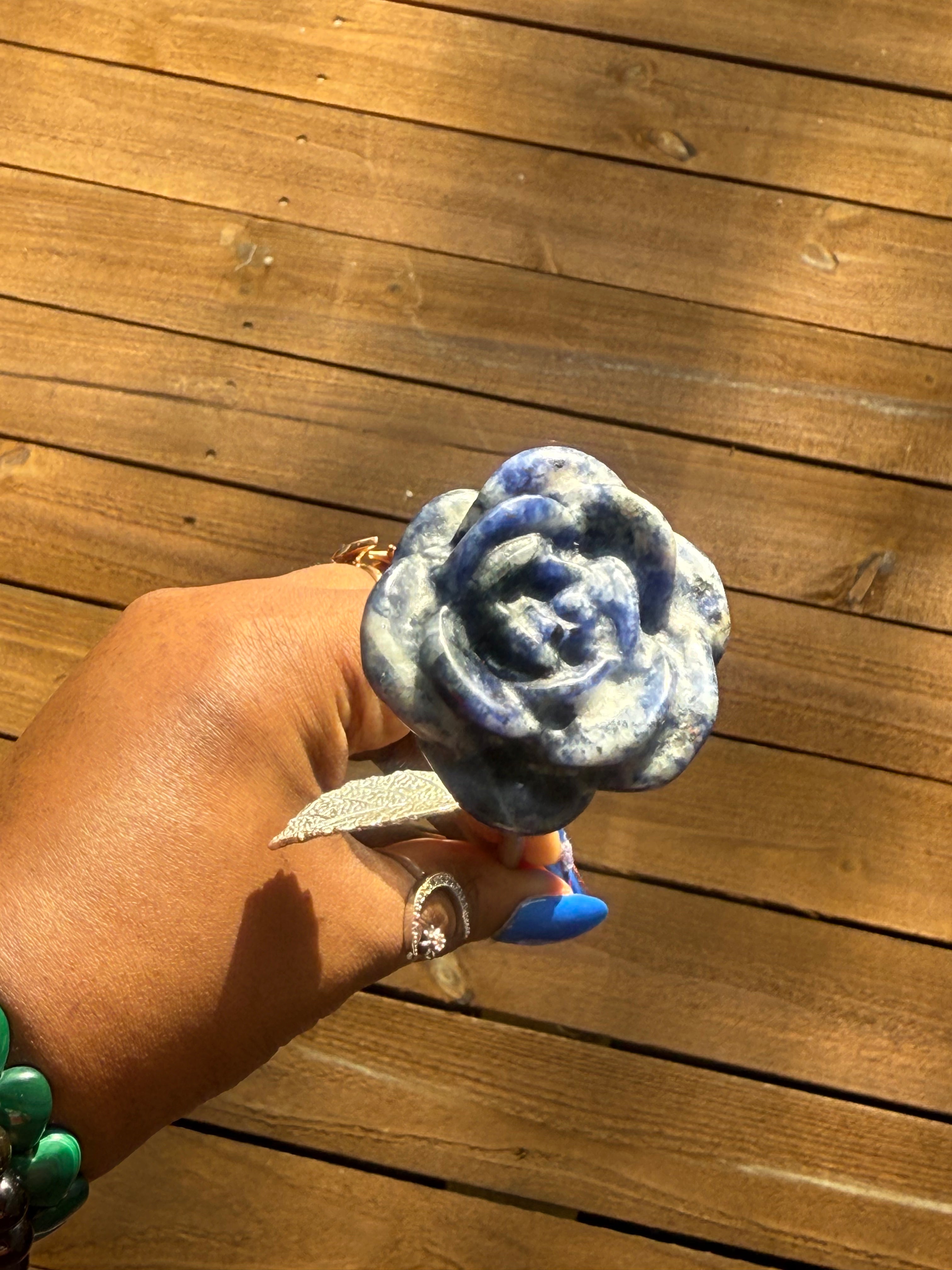 Sodalite Stemmed Rose