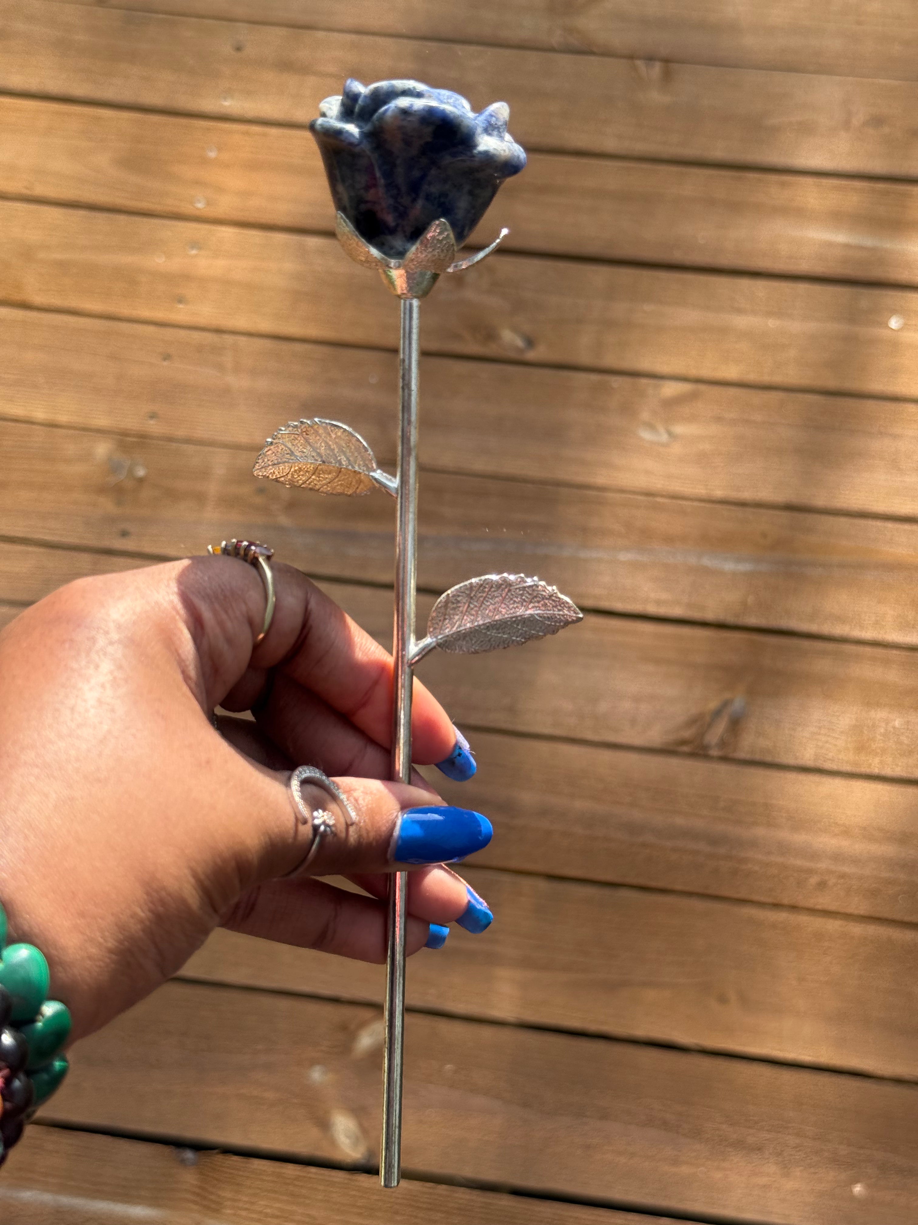 Sodalite Stemmed Rose