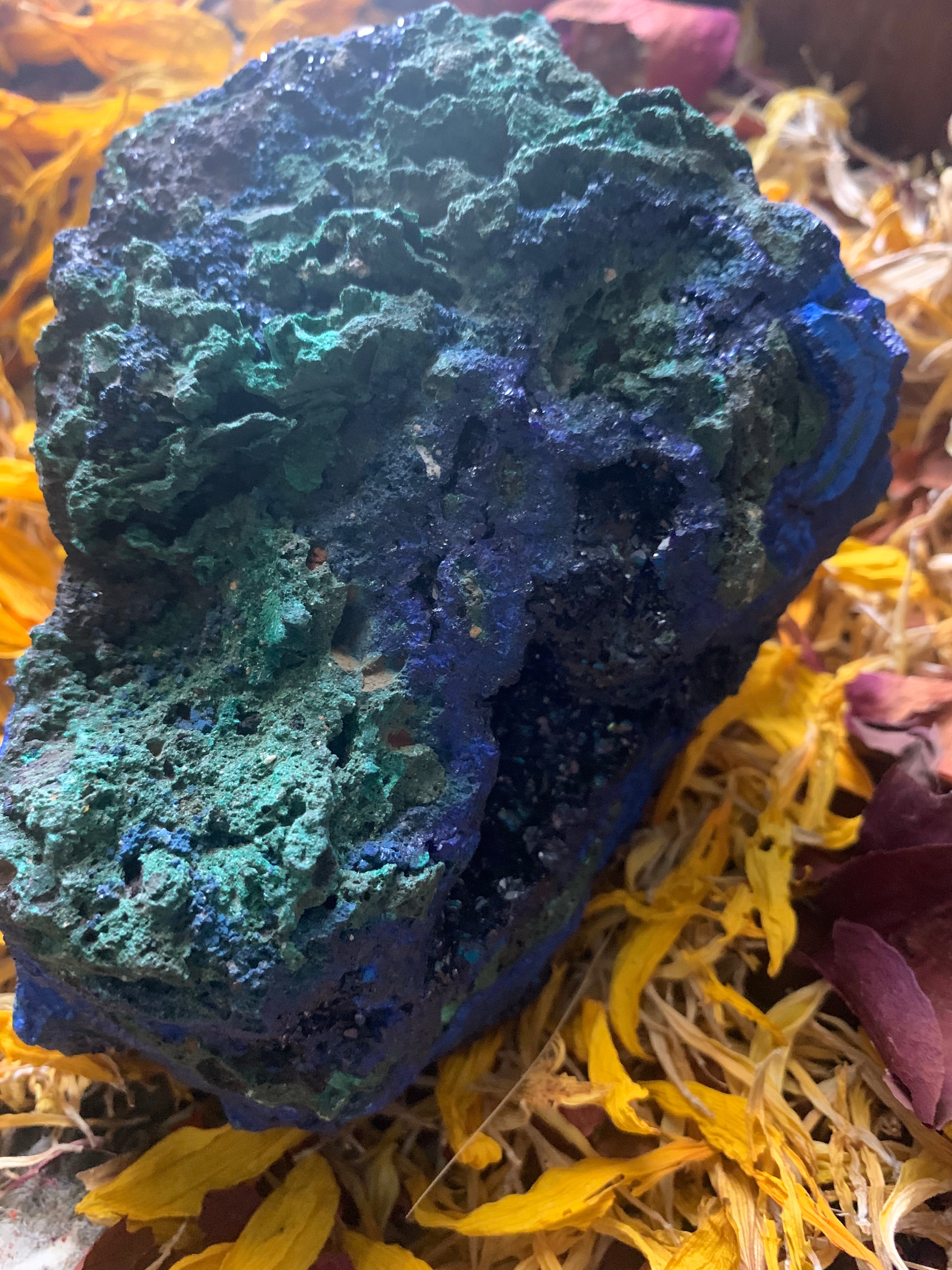 Azurite & Malachite Druzy Specimen