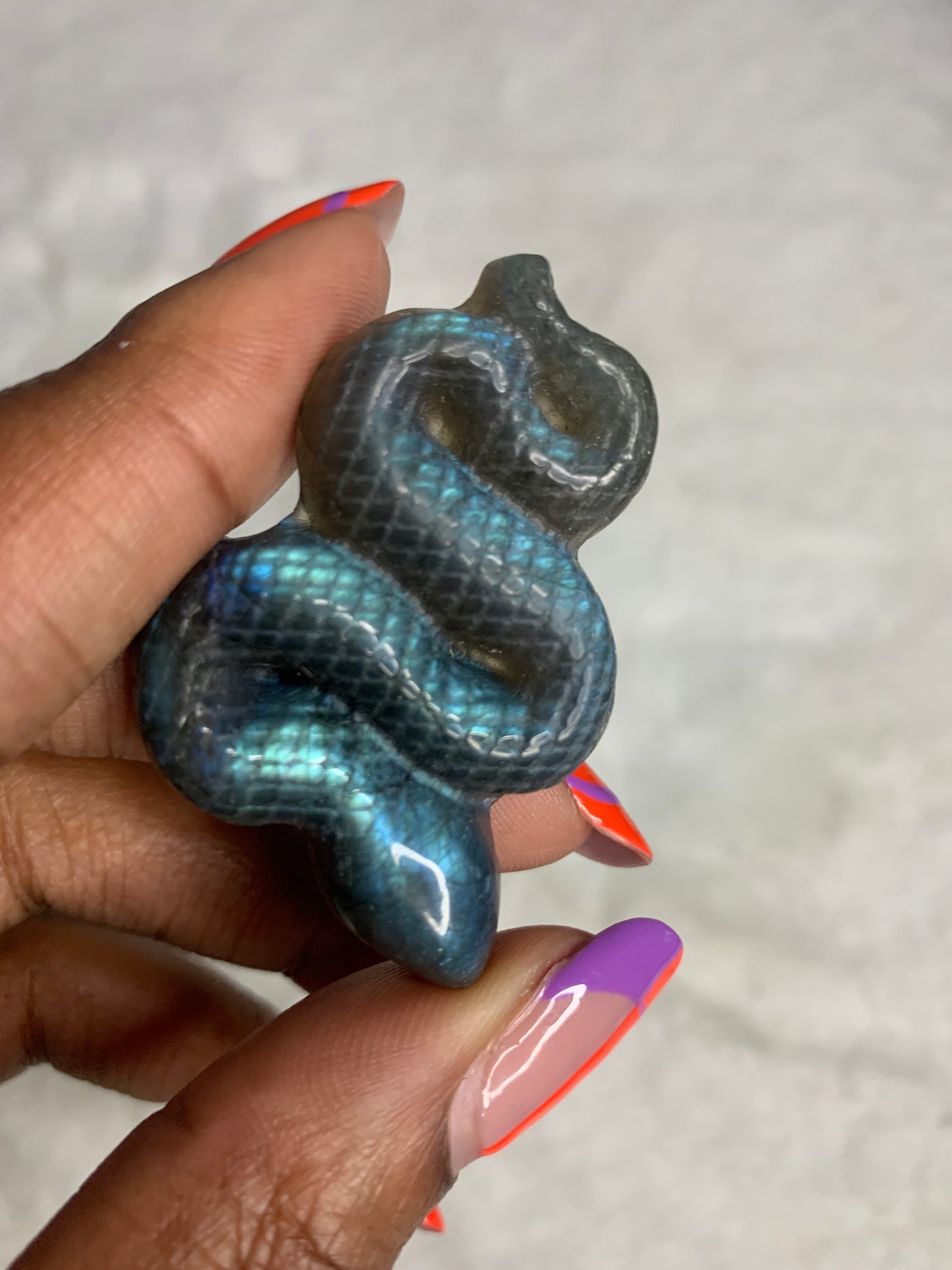 Crystal Snake Carving