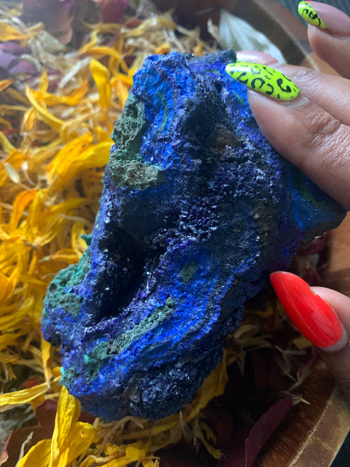 Azurite & Malachite Druzy Specimen