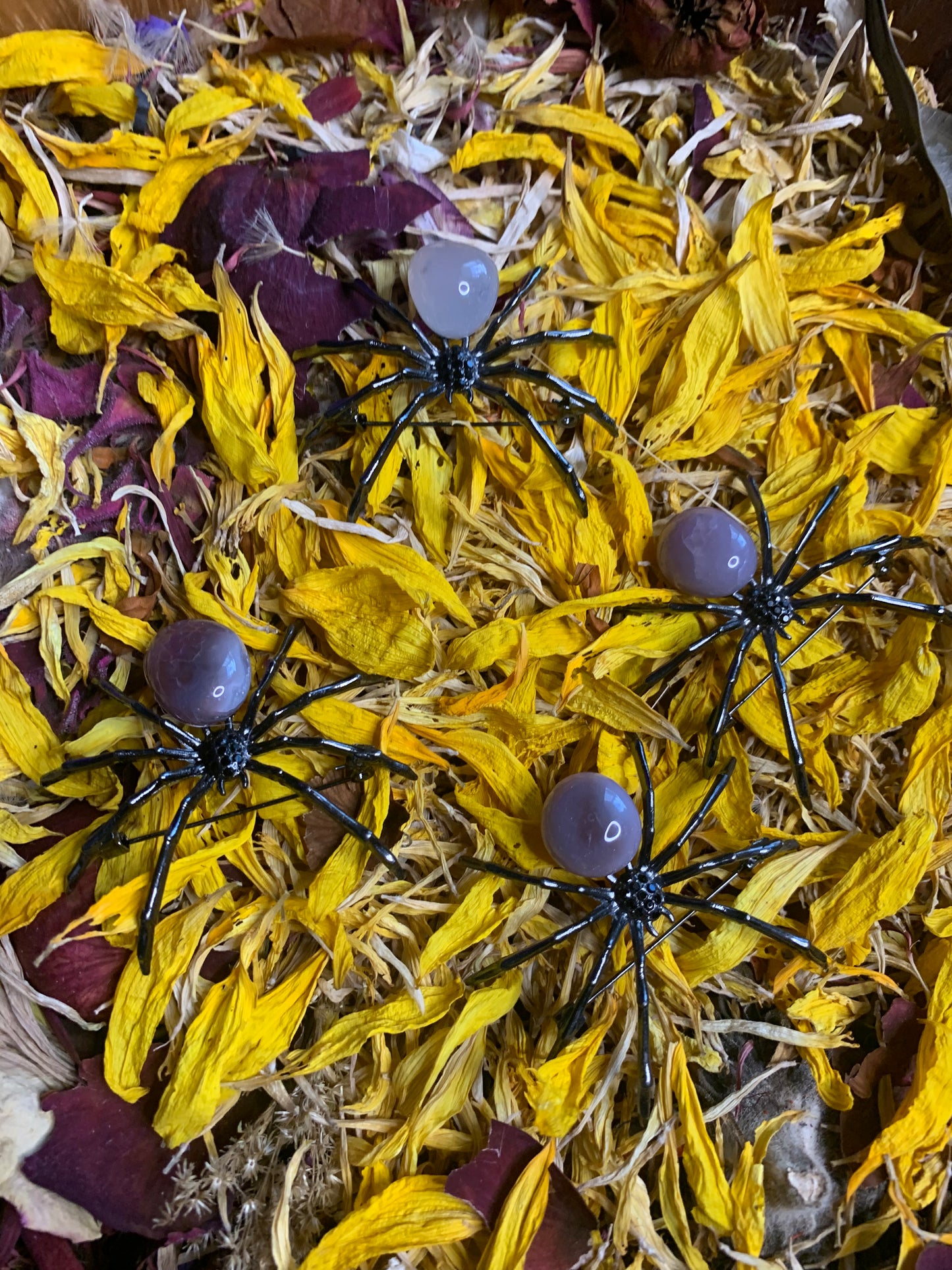 Agate Spider Brooch