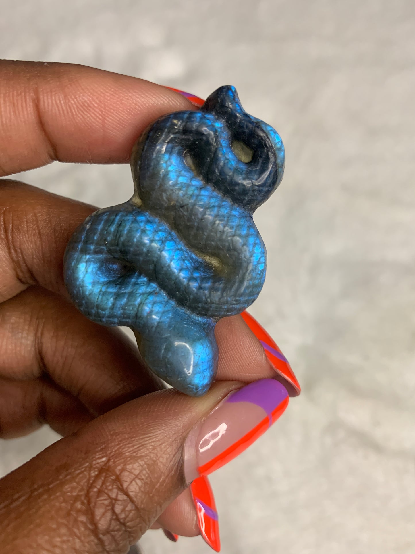 Crystal Snake Carving