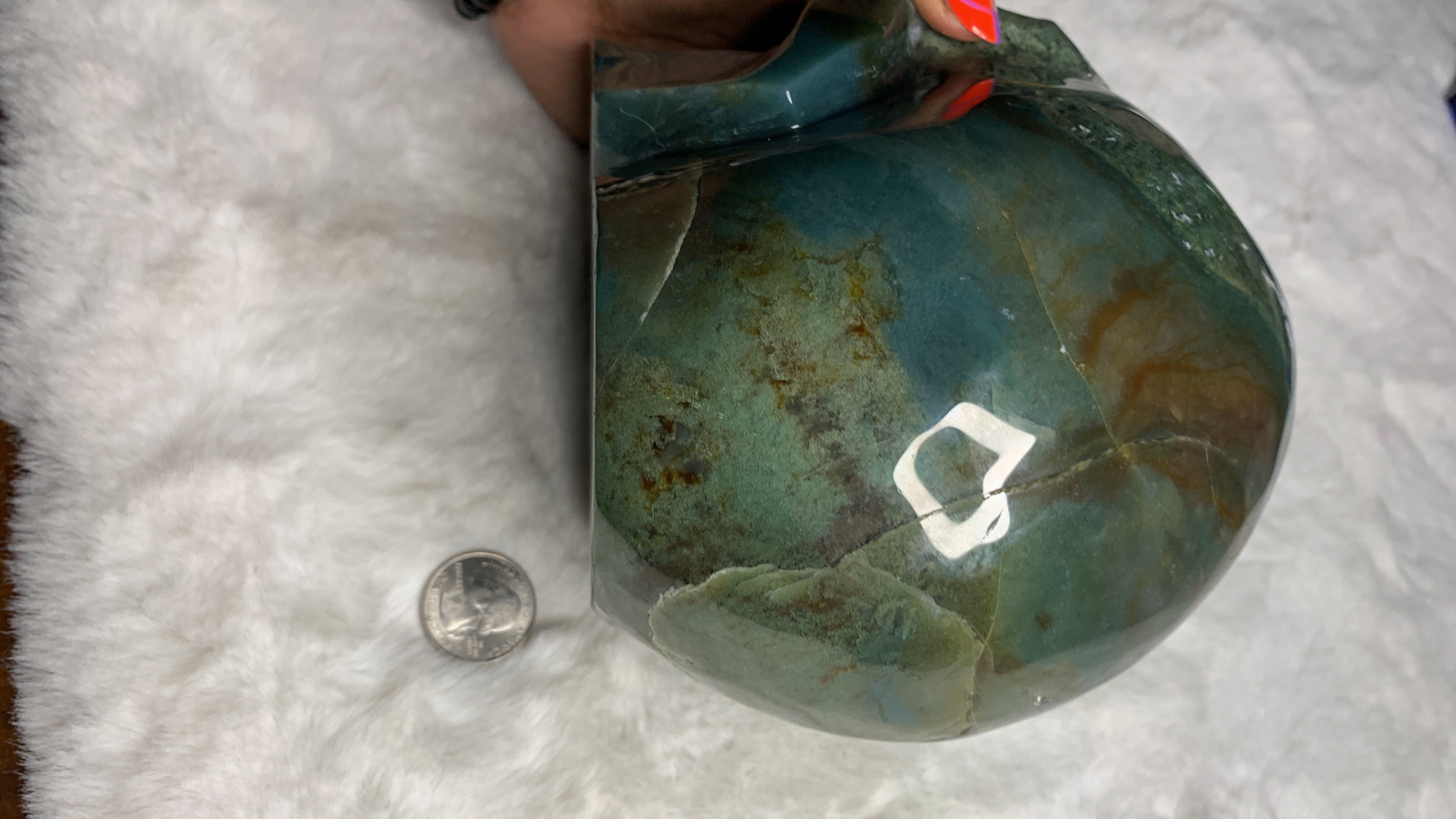 Ocean Jasper & Moss Agate Skull