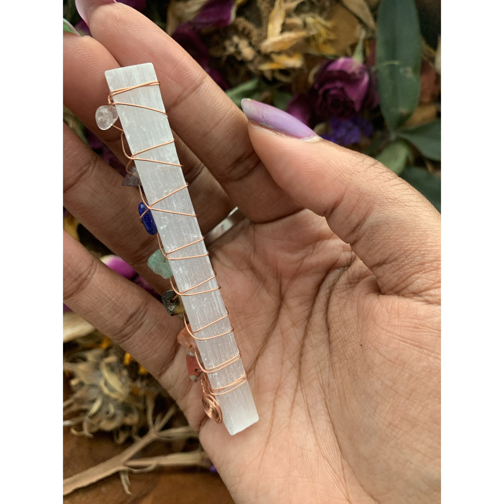 Selenite Chakra Wand - Astrolyszics