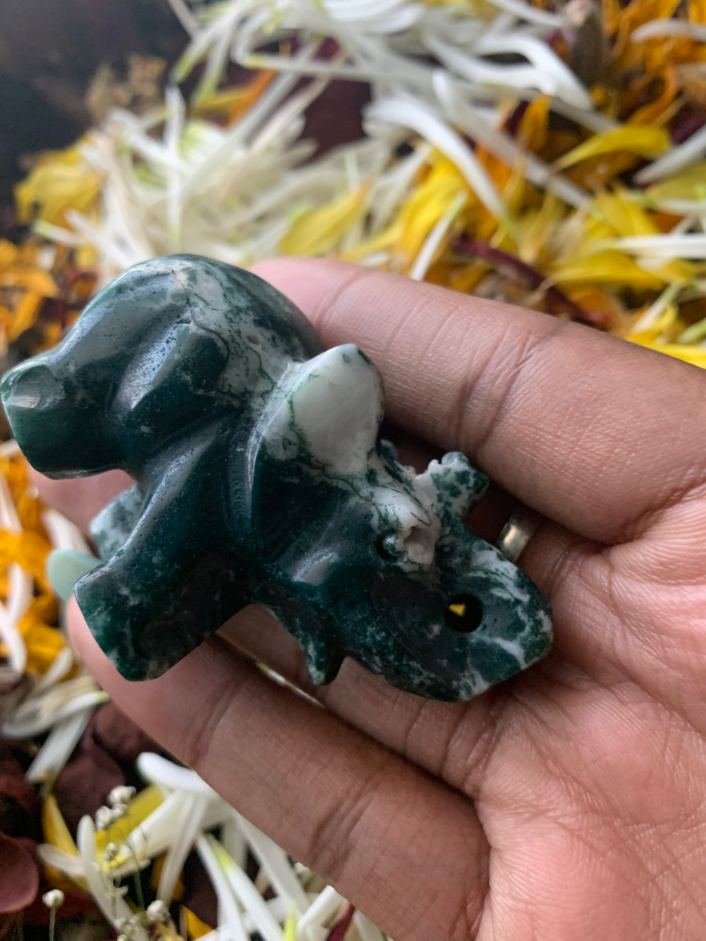 Moss Agate Elephant - Astrolyszics