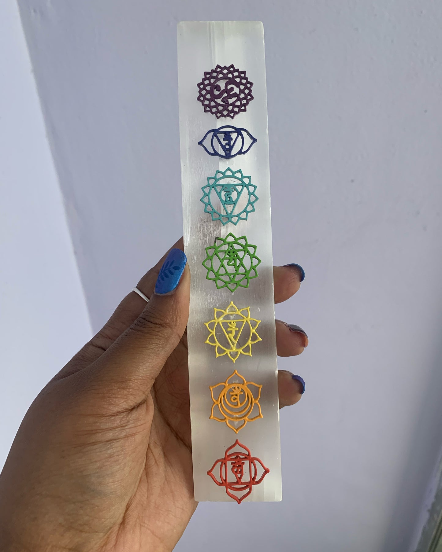 Selenite Chakra Symbol Bar - Astrolyszics