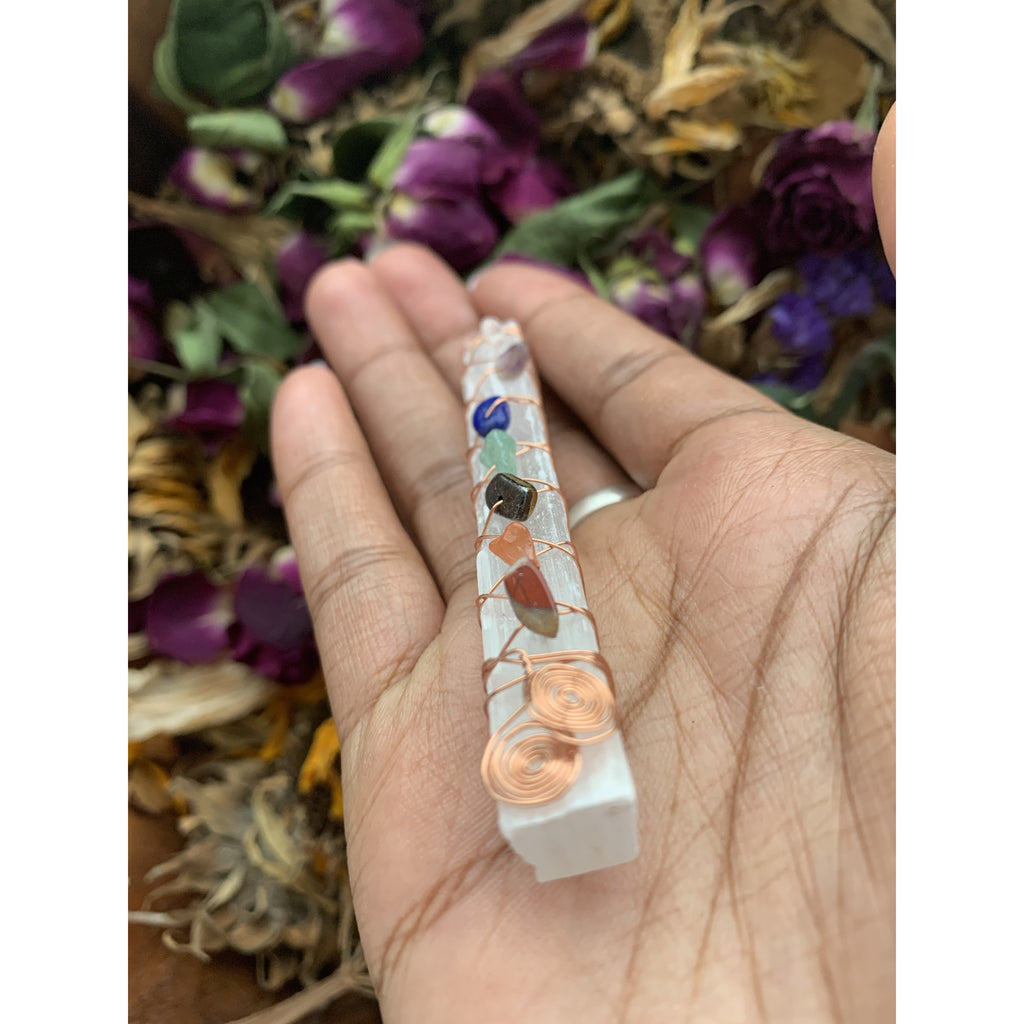 Selenite Chakra Wand - Astrolyszics