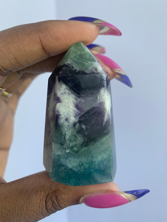 Feather Lace Fluorite Points