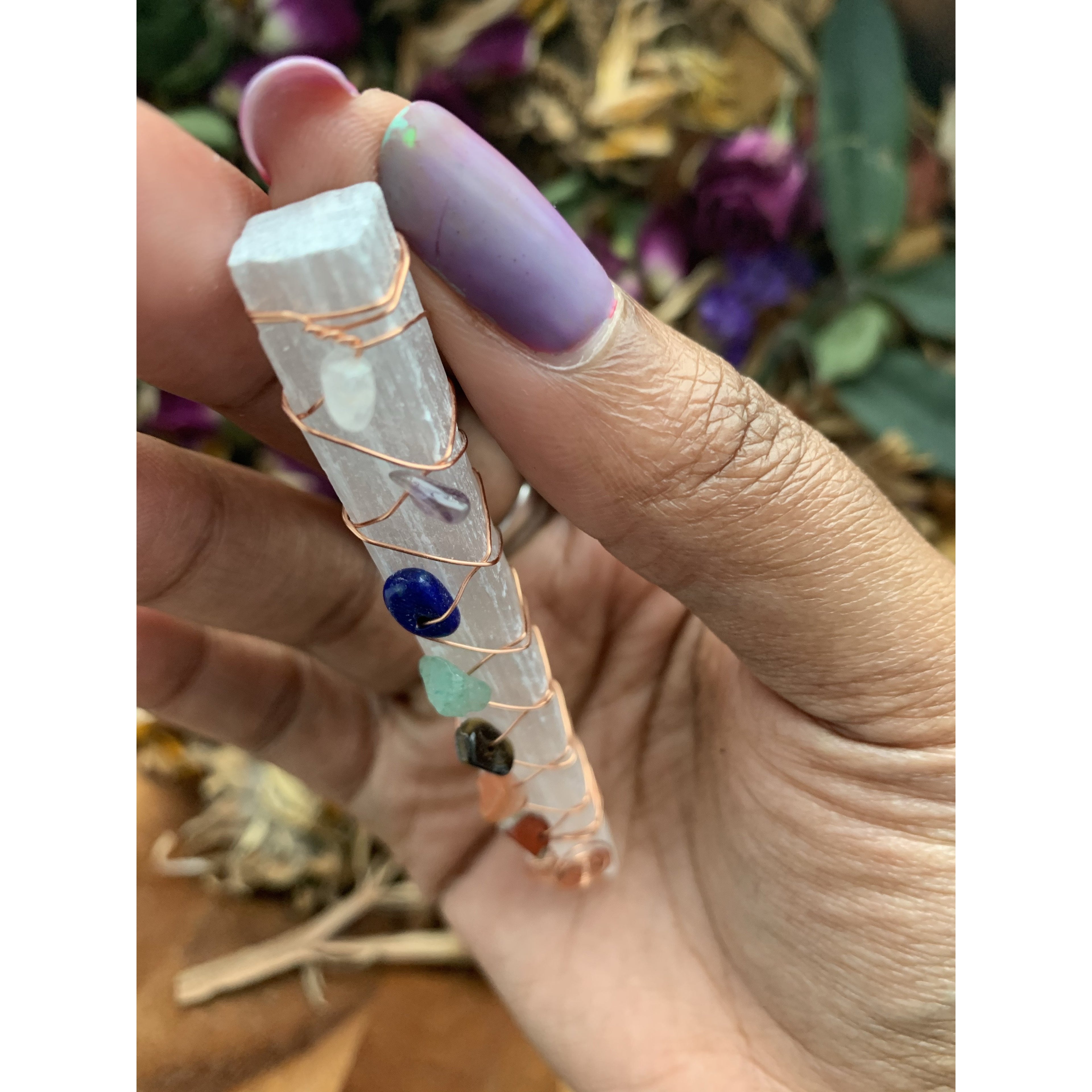 Selenite Chakra Wand - Astrolyszics