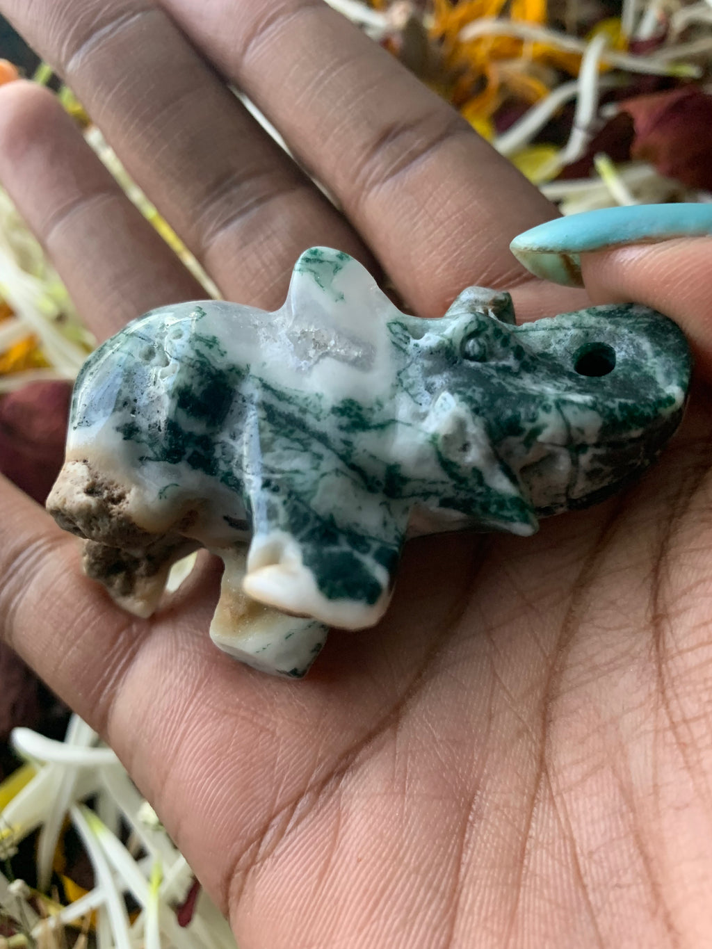 Moss Agate Elephant - Astrolyszics
